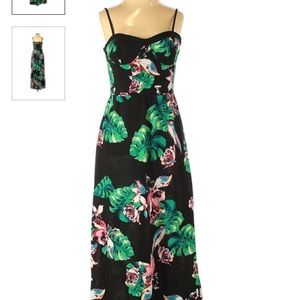 Xhiliration black floral maxi dress